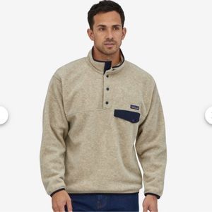 Men's Oatmeal Heather Synchilla Snap-T Fleece Pullover